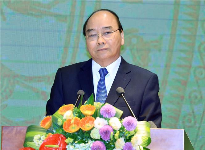 Trong ảnh: Thủ tướng Nguyễn Xuân Phúc phát biểu chỉ đạo hội nghị. Ảnh: Thống Nhất – TTXVN
