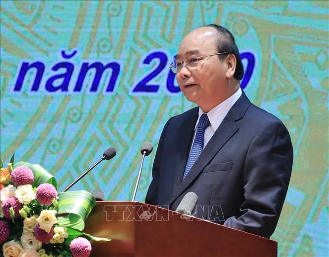 Trong ảnh: Thủ tướng Nguyễn Xuân Phúc phát biểu chỉ đạo hội nghị. Ảnh: Thống Nhất – TTXVN