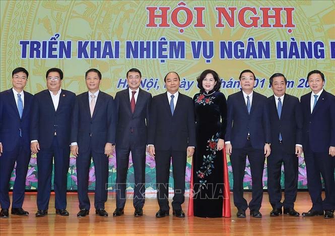 Trong ảnh: Thủ tướng Nguyễn Xuân Phúc với các đại biểu dự hội nghị. Ảnh: Thống Nhất – TTXVN
