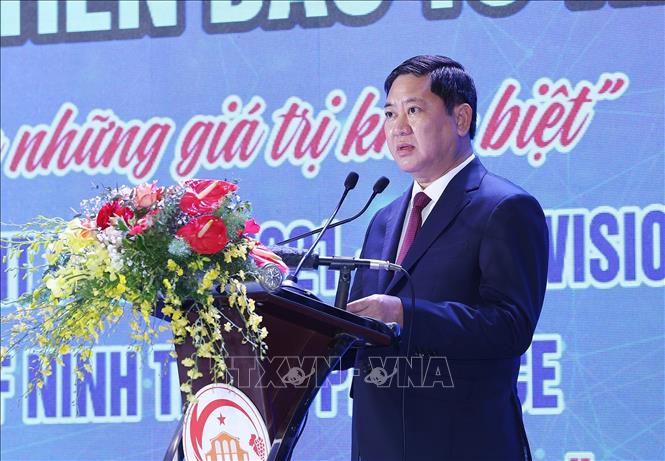 Chủ tịch UBND tỉnh Ninh Thuận Trần Quốc Nam khai mạc Hội nghị. Ảnh: Dương Giang-TTXVN 