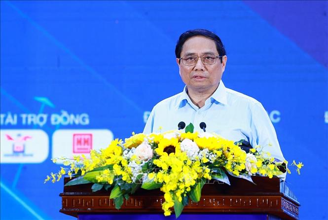 Prime Minister Pham Minh Chinh speaks at the opening ceremony. VNA Photo: Dương Giang