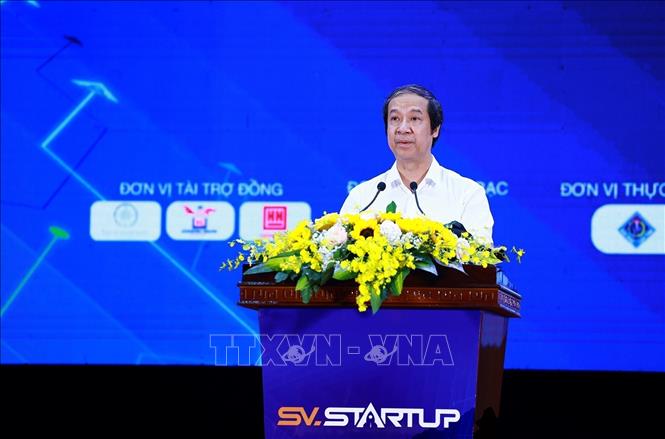 Minister of Education and Training of Vietnam Nguyen Kim Son speaks at the opening ceremony. VNA Photo: Dương Giang