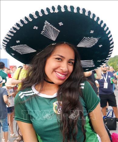 [24/06/2018 22:29:54] Nữ CĐV người Mexico. Ảnh: Trần Xuân Giáp - TTXVN