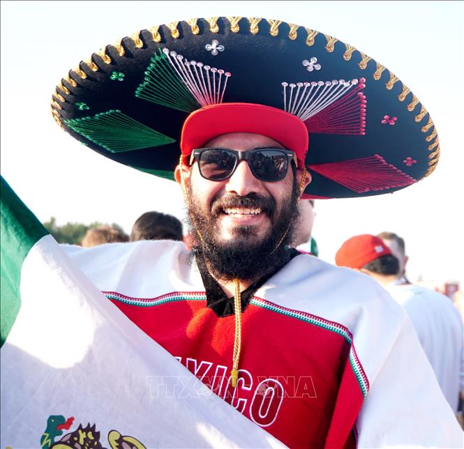 [24/06/2018 22:34:48] Chiếc mũ rộng vành là biểu tượng của người Mexico. Ảnh: Trần Xuân Giáp - TTXVN   