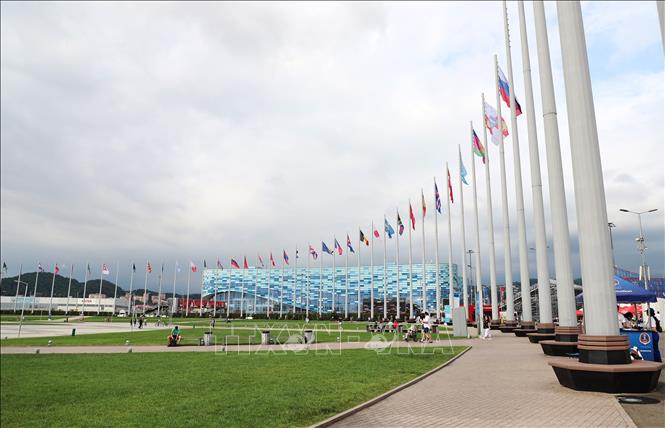 Trong ảnh: Một góc quần thể Công viên Olympic Sochi. Ảnh: Phạm Thắng - PV TTXVN tại Nga