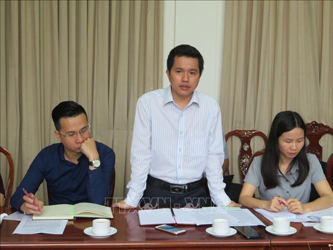 Trong ảnh : Tiến sĩ Lương Minh Huân phát biểu tại buổi làm việc. Ảnh: Ánh Tuyết - TTXVN