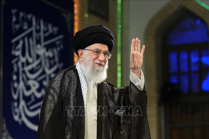 Trong ảnh (tư liệu): Đại giáo chủ Iran Ali Khamenei trong một sự kiện ở Tehran ngày 30/4. Ảnh: AFP/ TTXVN