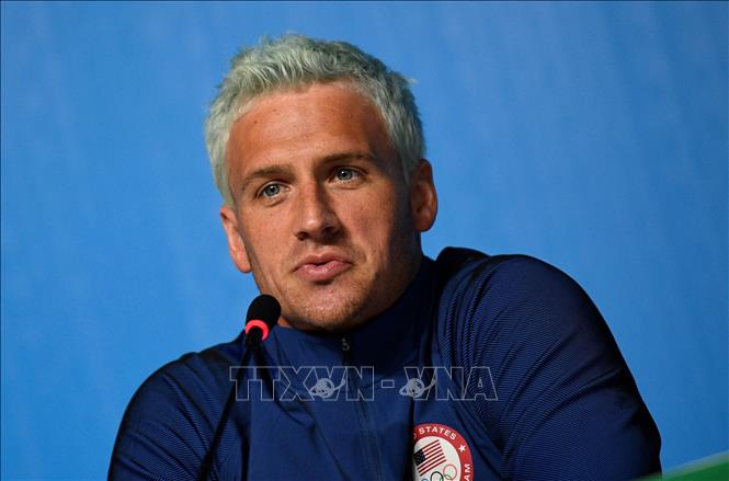 Trong ảnh (tư liệu): Ngôi sao bơi lội Ryan Lochte của Mỹ trong cuộc họp báo tại Rio de Janeiro, Brazil ngày 3/8/2016. Ảnh: AFP/ TTXVN