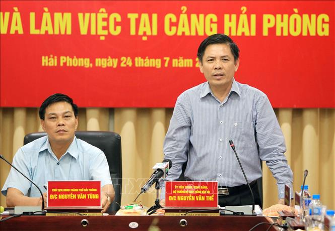 Hải Phòng: Bộ trưởng Bộ giao thông vận tải làm việc tại TP ...