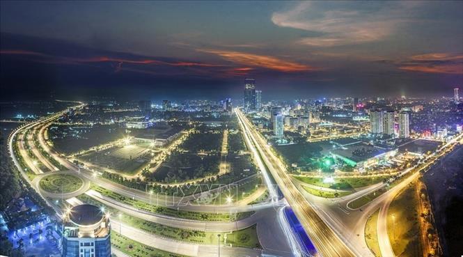 Nút giao thông Đại lộ Thăng Long – Phạm Hùng – Nguyễn Chí Thanh, một trong những công trình giao thông trọng điểm của Hà Nội. Ảnh: Trọng Đạt – TTXVN