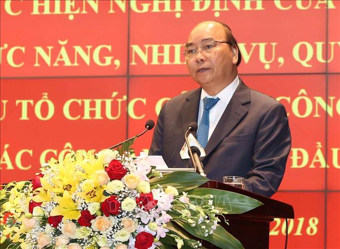 Trong ảnh: Thủ tướng Nguyễn Xuân Phúc phát biểu chỉ đạo. Ảnh: Doãn Tấn – TTXVN