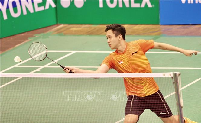 Trong ảnh: Tay vợt Ng Zin Rej Ryan của Singapore. Ảnh: Quang Nhựt - TTXVN