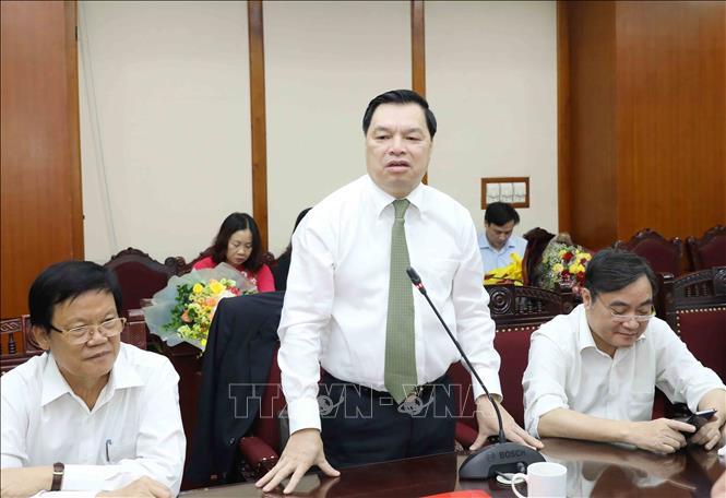 Trong ảnh: Đồng chí Lê Mạnh Hùng, Phó Trưởng Ban Tuyên giáo Trung ương phát biểu tại hội nghị. Ảnh: Phương Hoa - TTXVN
