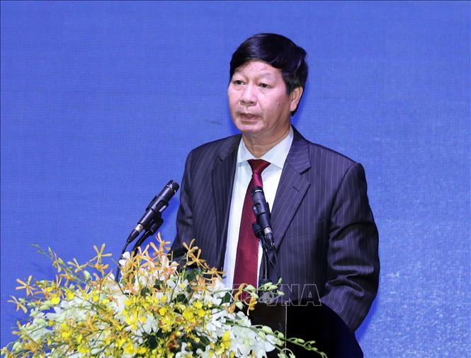  Trong ảnh: Ông Lê Khắc Hiệp, Phó Chủ tịch Tập đoàn Vingroup phát biểu. Ảnh: Thống Nhất - TTXVN