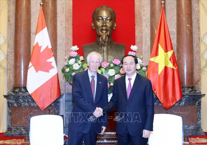 Trong ảnh: Chủ tịch nước Trần Đại Quang tiếp ngài Stephane Dion, Bộ trưởng Ngoại giao Canada, chiều 5/9/2016, tại Hà Nội. Ảnh: Nhan Sáng-TTXVN