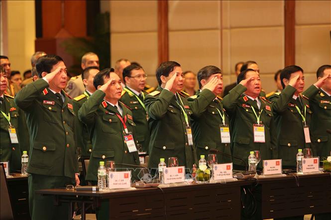 Trong ảnh: Thượng tướng Phan Văn Giang, Tổng Tham mưu trưởng, Thứ trưởng Bộ Quốc phòng và các thành viên đoàn Việt Nam tham dự hội thảo. Ảnh: Dương Giang – TTXVN