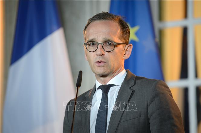 Trong ảnh: Ngoại trưởng Đức Heiko Maas phát biểu tại một cuộc họp báo ở Berlin. Ảnh: AFP/TTXVN