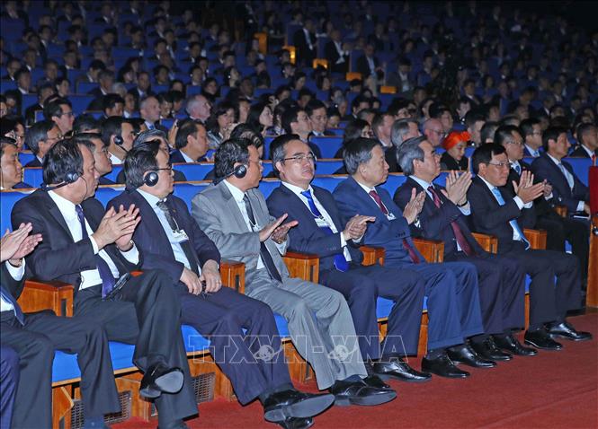Trong ảnh: Nhiều lãnh đạo cấp cao của Đảng, Nhà nước cùng các đại biểu trong nước, quốc tế tham dự phiên khai mạc toàn thể WEF ASEAN 2018. Ảnh: Thống Nhất – TTXVN
