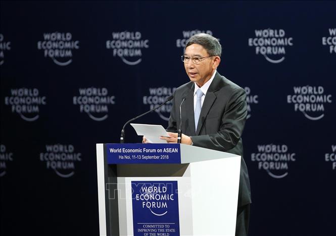 Trong ảnh: Phó Thủ tướng Thái Lan Prajin Juntong phát biểu tại hội nghị. Ảnh: Lâm Khánh - TTXVN