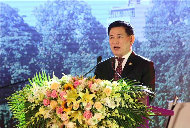Photo: Auditor General of the State Audit of Vietnam Ho Duc Phoc delivers a speech at the function. VNA Photo
