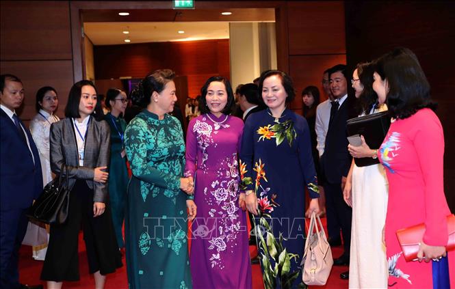 Photo: Vietnam's National Assembly Chairwoman Nguyen Thi Kim Ngan and delegates at the event. VNA Photo