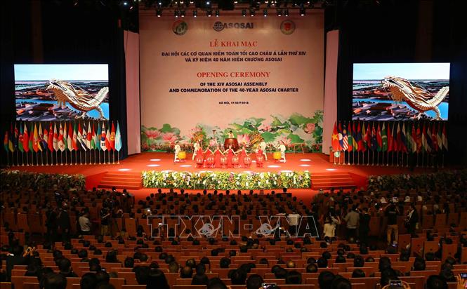 Photo: An art performance saluting the 14th ASOSAI. VNA Photo