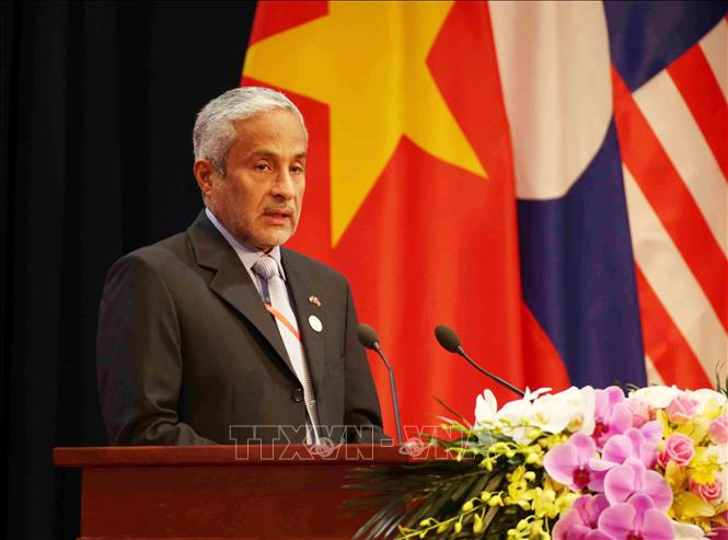 Photo: INTOSAI President Harib Saeed Al Amimi speaks at the 40th anniversary of ASOSAI Charter. VNA Photo.
