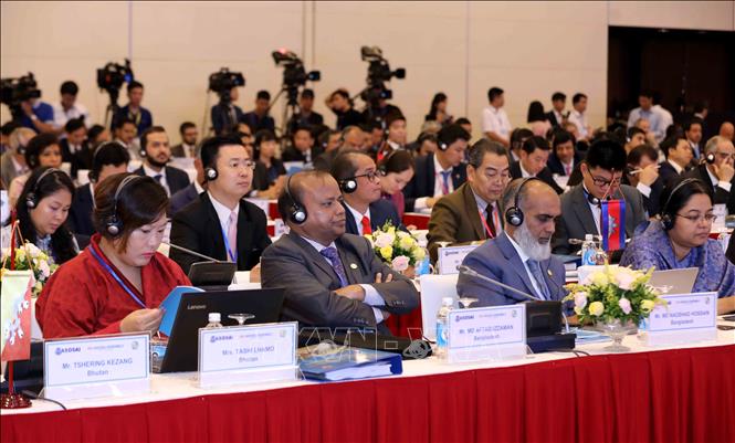 Trong ảnh: Đại biểu Kiểm toán Nhà nước Bhutan, Bangladesh dự hội nghị. Ảnh: Phương Hoa - TTXVN

