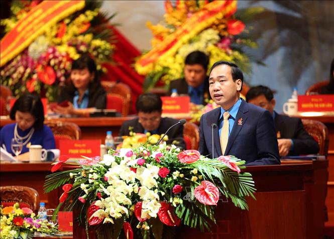 Trong ảnh: Ông Trần Quang Huy, Chủ tịch Công đoàn Công thương Việt Nam phát biểu thảo luận. Ảnh: TTXVN
