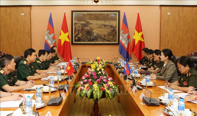 Trong ảnh: Quang cảnh buổi hội đàm. Ảnh: Dương Giang TTXVN