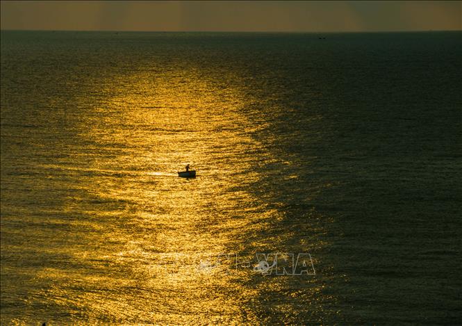 Trong ảnh: Bình minh trên Bãi Sau, biển Vũng Tàu. Ảnh: Duy Khương - TTXVN