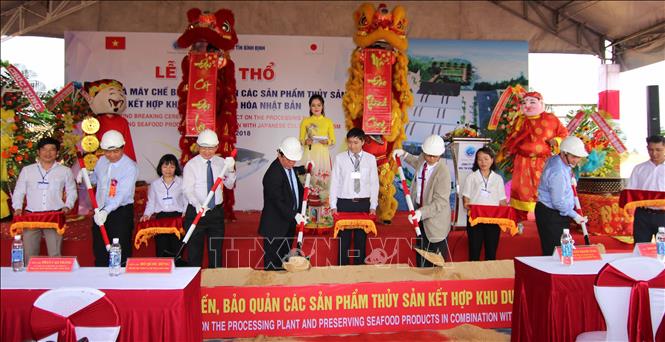 Trong ảnh: Nghi thức động thổ khởi công dự án. Ảnh: Phạm Kha – TTXVN.