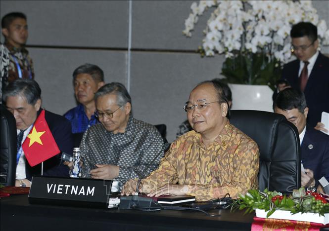 Trong ảnh: Thủ tướng Nguyễn Xuân Phúc tại cuộc gặp. Ảnh: Thống Nhất – TTXVN
