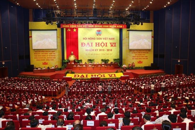 Trong ảnh: Đại hội đại biểu toàn quốc Hội Nông dân Việt Nam lần thứ VI, nhiệm kỳ 2013 – 2018, ngày 2/7/2013, tại Hà Nội. Ảnh: Đình Huệ - TTXVN