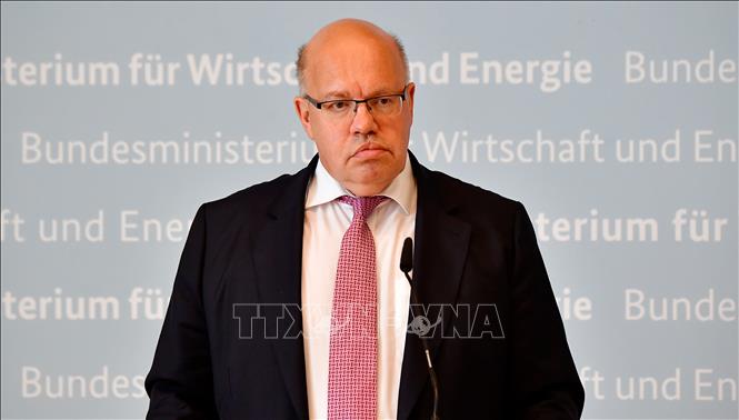 Trong ảnh: Bộ trưởng Kinh tế Đức Peter Altmaier tại cuộc họp báo ở Berlin, Đức. Ảnh: AFP/TTXVN