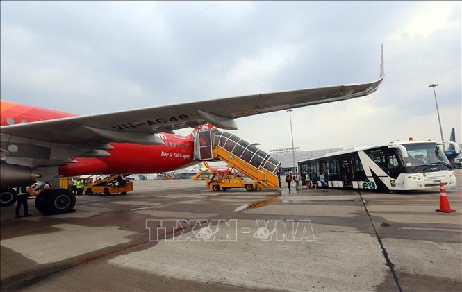 Trong ảnh: Đến hết tháng 9/2018, Vietjet đã khai thác tới 89.690 chuyến bay, tăng gần 22%. Ảnh: Huy Hùng – TTXVN