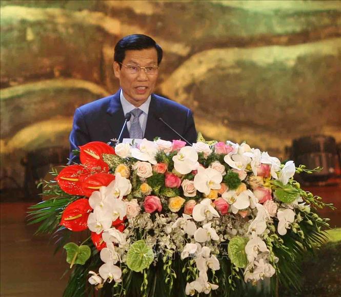 Trong ảnh: Bộ trưởng Bộ văn hóa, Thể thao và Du lịch Nguyễn Ngọc Thiện phát biểu khai mạc. Ảnh: Thanh Tùng-TTXVN