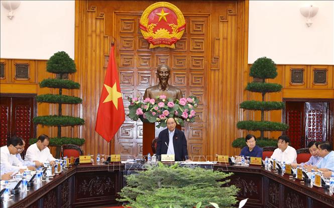Trong ảnh: Thủ tướng Nguyễn Xuân Phúc phát biểu tại phiên họp. Ảnh: Thống Nhất – TTXVN