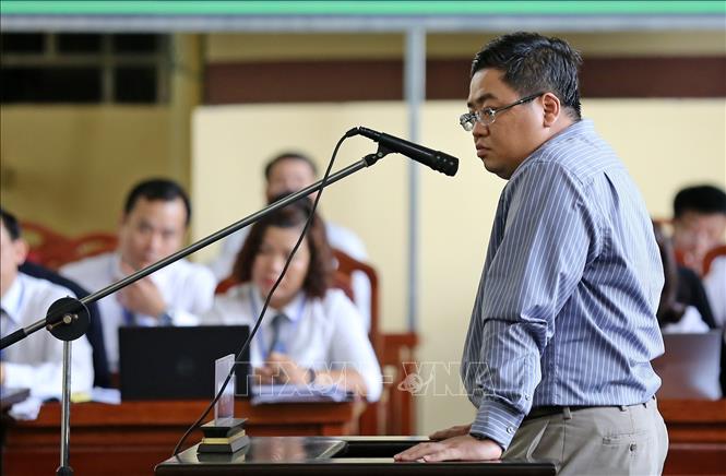 Trong ảnh: Bị cáo Huỳnh Trọng Văn, Giám đốc Công ty Cổ phần dịch vụ dữ liệu trực tuyến (ODS) trả lời tại tòa. Ảnh: Trung Kiên – TTXVN.