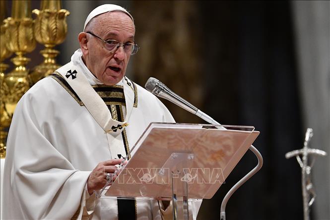 Trong ảnh: Giáo hoàng Francis phát biểu tại buổi lễ Ngày Thế giới vì người nghèo, Vatican ngày 18/11/2018. Ảnh: AFP/ TTXVN