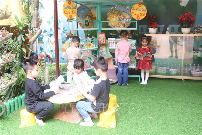 Mô hình thư viện xanh tại trường Tiểu học Quang Minh