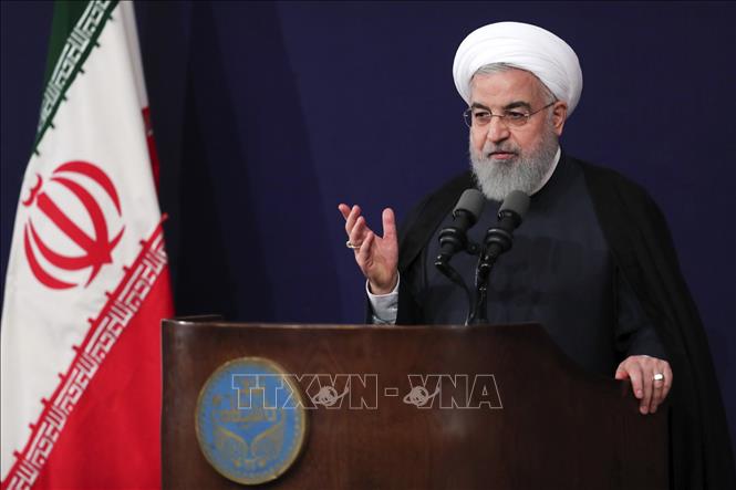 Trong ảnh: Tổng thống Iran Hassan Rouhani phát biểu tại Tehran ngày 14/10/2018. Ảnh: AFP/TTXVN
