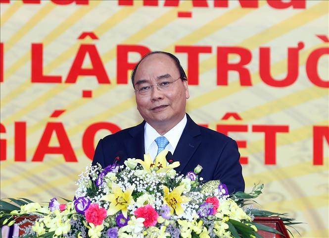 Trong ảnh: Thủ tướng Nguyễn Xuân Phúc phát biểu. Ảnh: Thống Nhất – TTXVN

