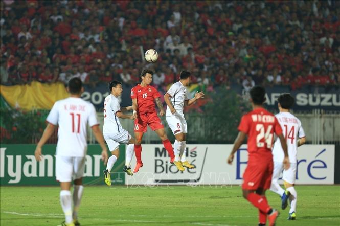 Trong ảnh: Mặc dù vẫn duy trì thành tích bất bại tại AFF SUZUKI Cup 2018, nhưng đội tuyển Việt Nam không giành được ngôi đầu bảng sau trận hòa đáng tiếc này. Ảnh: Trọng Đạt - TTXVN