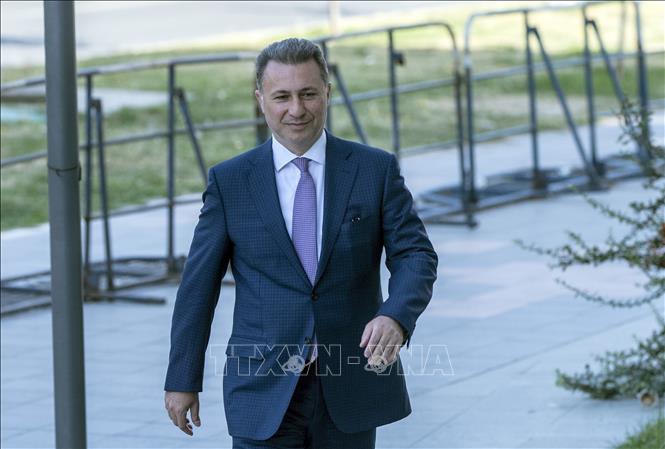 Trong ảnh (tư liệu): Cựu Thủ tướng Macedonia Nikola Gruevski tới tòa án ở thủ đô Skopje ngày 5/10/2018. Ảnh: AFP/ TTXVN