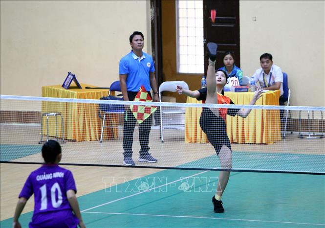 Trong ảnh: Trận bán kết nội dung đơn nữ giữa Đồng Tháp và đội nữ Quảng Ninh, kết quả Đồng Tháp giành chiến thắng với tỷ số 2-0. Ảnh: Danh Lam – TTXVN