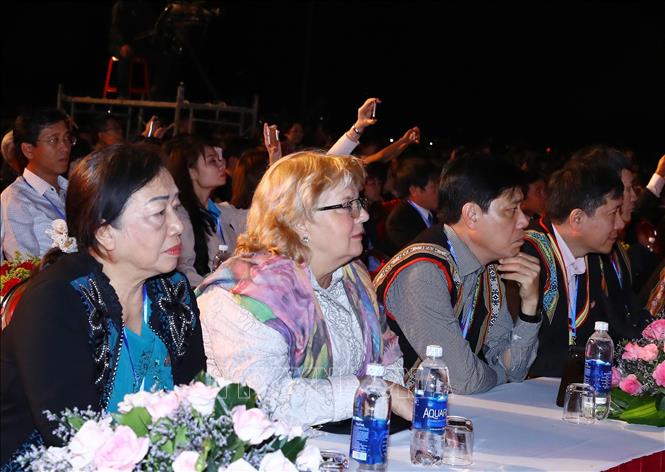 Trong ảnh: Các đại biểu tham dự Festival Văn hoá Cồng chiêng Tây Nguyên 2018. Ảnh: Thống Nhất - TTXVN
