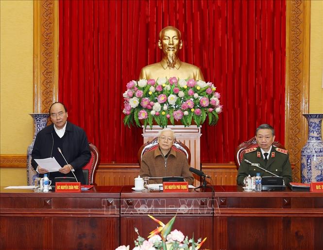 Trong ảnh: Đồng chí Nguyễn Xuân Phúc, Ủy viên Bộ Chính trị, Thủ tướng Chính phủ phát biểu tại hội nghị. Ảnh: Trí Dũng - TTXVN