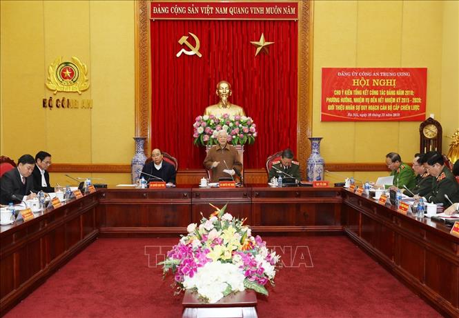 Trong ảnh : Tổng Bí thư, Chủ tịch nước Nguyễn Phú Trọng phát biểu chỉ đạo Hội nghị. Ảnh : Trí Dũng- TTXVN