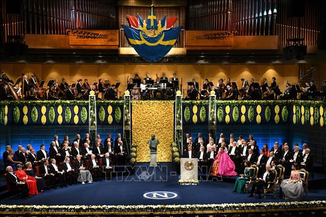 Trong ảnh: Toàn cảnh lễ trao giải Nobel 2018 tại Stockholm, Thụy Điển ngày 10/12/2018. Ảnh: AFP/ TTXVN